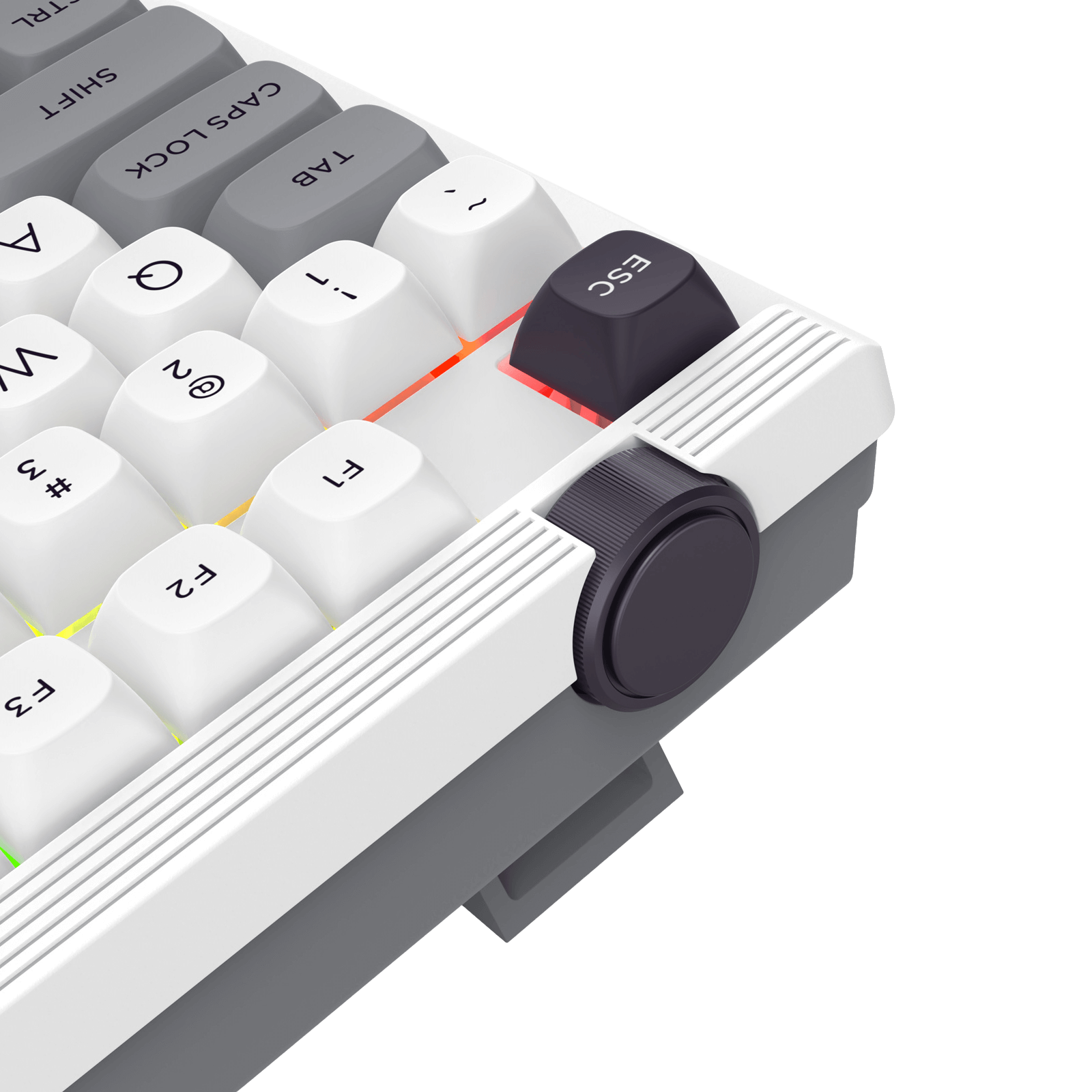 Redragon K729 PRO 80% Wireless Gasket RGB Gaming Keyboard, 3-Mode TKL Mechanical Keyboard w/Knob Control, Mix-Color PBT Keycaps, Hot-Swap South-Facing Socket & 5-Layer Dampener, Custom Silent Switch