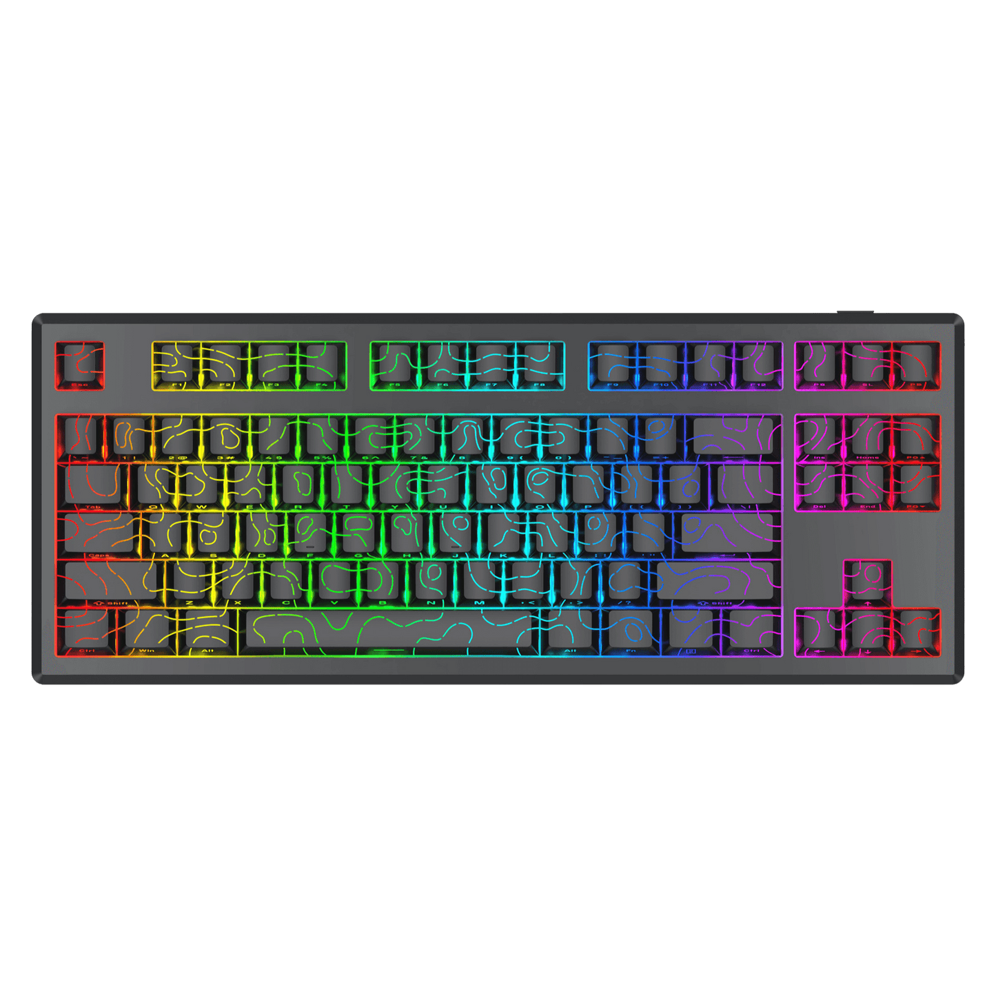 Redragon K737 PRO Wireless 87 Keys Gasket Gaming Keyboard, 80% Premium CNC Aluminum Mechanical Keyboard, Hot-Swap South-Facing LED Socket, 5-Layer Noise Dampening, Side-Printed PBT Contour Line Keycap