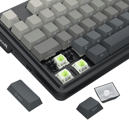Redragon K743 PRO GB 80% Gasket RGB Gaming Keyboard w/Hype 1.14’’ TFT Screen & Knob, 87 Keys Mechanical Keyboard, 5-Layer Noise Dampening, Hot-Swap South-Facing RGB Socket, Gradient PBT Keycaps
