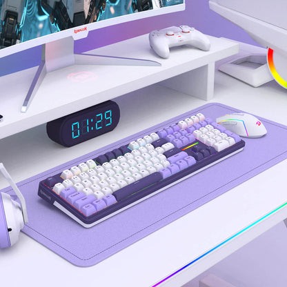 Redragon K745 PRO Wireless Gasket RGB Gaming Keyboard, 108 Keys Mechanical Keyboard w/Extra 4 Hotkeys, Hot-Swap South-Facing LED Socket, 5-Layer Noise Dampening, Round PBT Keycaps, Mint Mambo Switch
