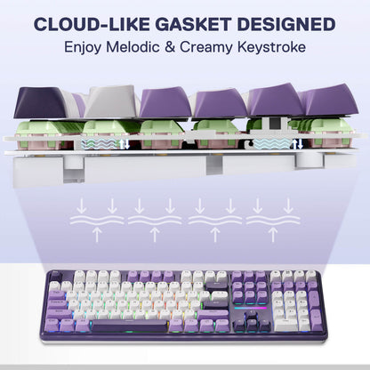 Redragon K745 PRO Mechanical keyboard with cloud-like gasket design on a white background