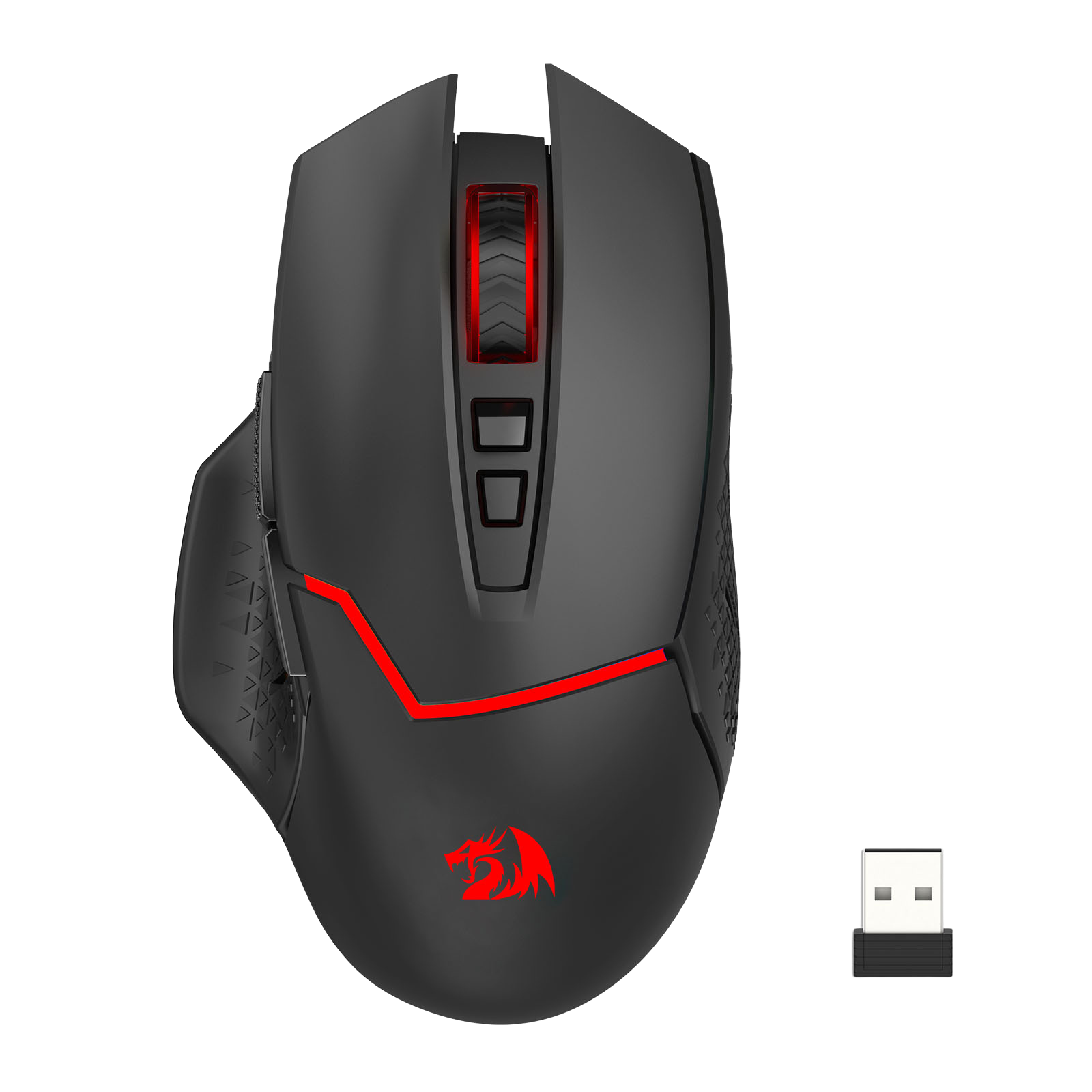 Redragon M690 MAX Wireless Gaming Mouse, Tri-Mode RGB Mice w/ 7 Macro Buttons, 12800 DPI, 400mAh Rechargeable Mouse for PC/Mac/Laptop