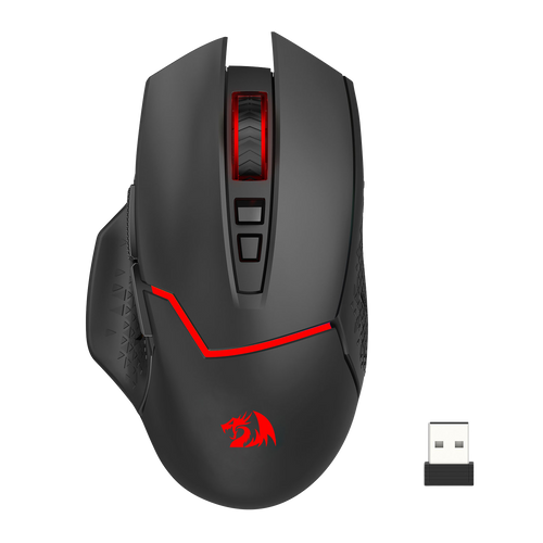 Redragon M690 MAX Wireless Gaming Mouse, Tri-Mode RGB Mice w/ 7 Macro Buttons, 12800 DPI, 400mAh Rechargeable Mouse for PC/Mac/Laptop