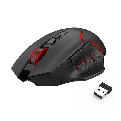 Redragon M690 MAX Wireless Gaming Mouse, Tri-Mode RGB Mice w/ 7 Macro Buttons, 12800 DPI, 400mAh Rechargeable Mouse for PC/Mac/Laptop