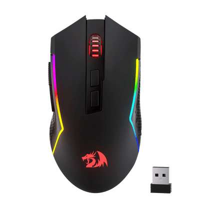 Redragon M693 LIT Wireless Gaming Mouse, 12800 DPI Mice w/ 3-Mode Connection, BT & 2.4G Wireless, 7 Macro Buttons, Reliable Power Capacity for PC/Mac/Laptop