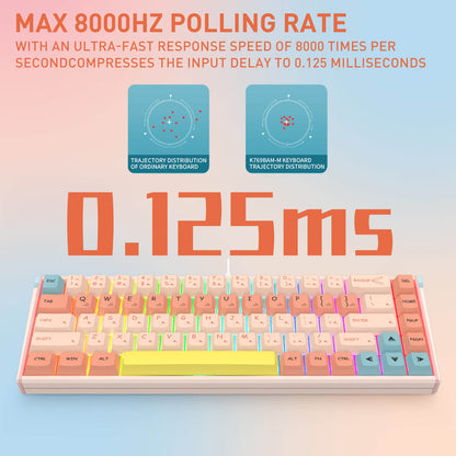 Redragon K769 Wired RGB Aluminum Hall-Effect Rapid Trigger Gaming Keyboard
Rock-Solid Metal Build, 0.1mm Adjustable Actuation Magnetic Switch, Zero Input Delay, 8K Polling for FPS Games Pause & Shoot