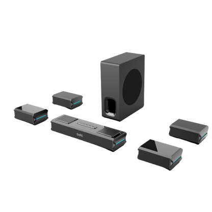 Redragon GS822 5.1.2CH Dolby Atmos Sound Bar, Surround Sound System for TV
Wireless Subwoofer, 4 Surround Speakers, Home Theater Sound Bar for Smart TV, 400W Peak Power, Work with HDMI eARC, BT 5.3