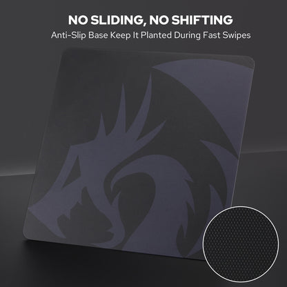 Redragon PG1M Glass Mouse Pad -  Non-Slip Base,