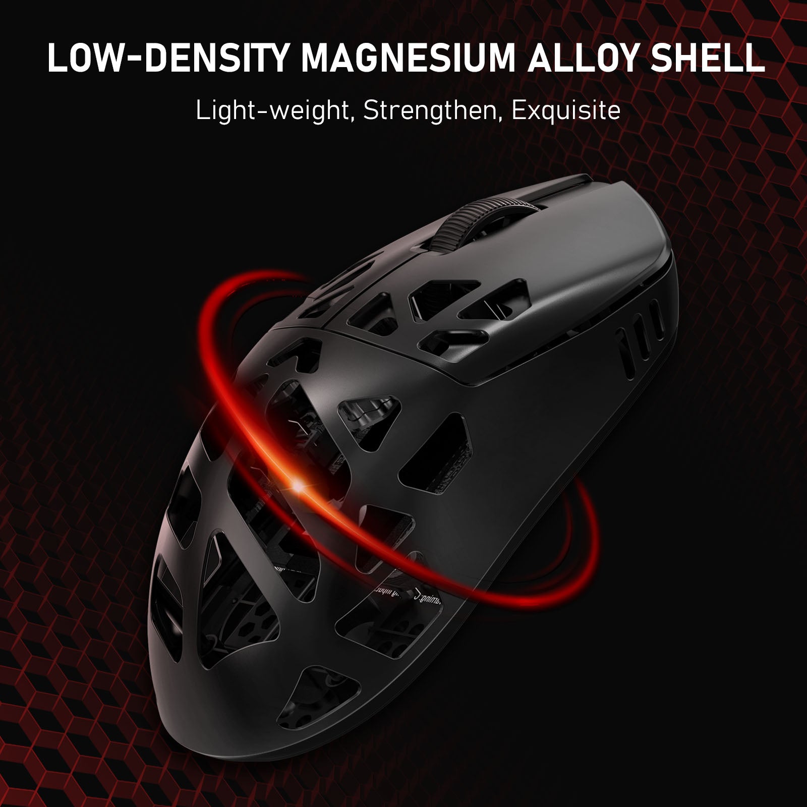 REDRAGON M997 Gaming Mouse, 2.4GHz/BT/Wired, Black, Magnesium Alloy