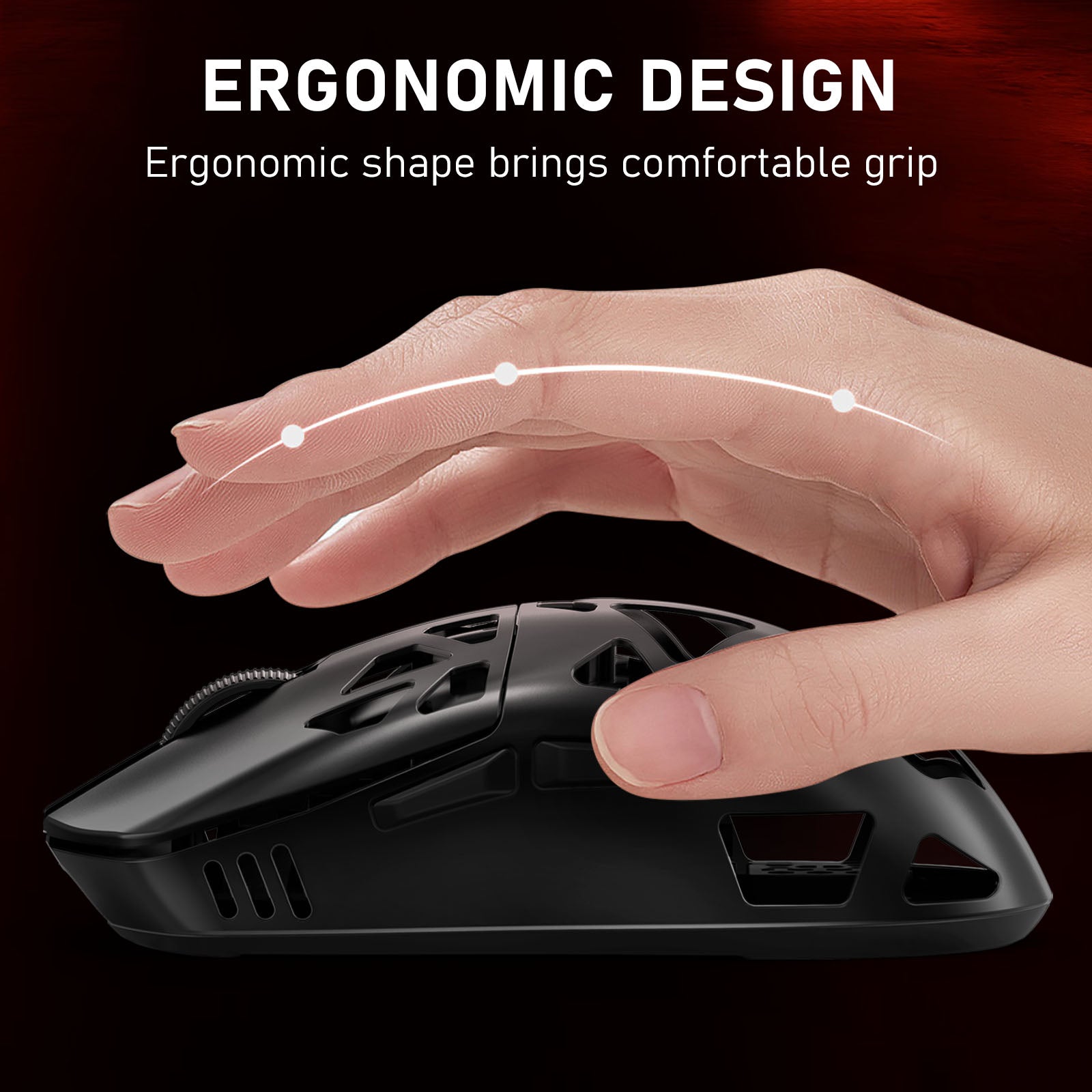 REDRAGON M997 Gaming Mouse, 2.4GHz/BT/Wired, Black, Magnesium Alloy