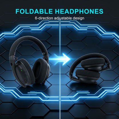 Redragon H819 Gaming Headset, 2.4GHz/BT/Wired, Black