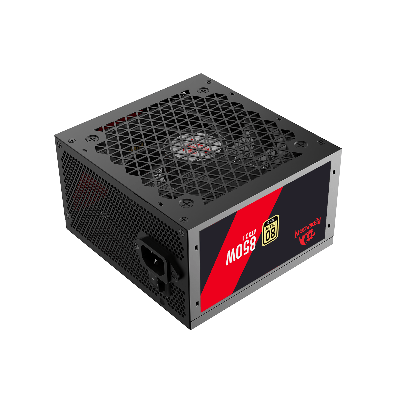Redragon RGPS-Air 850 Watt 80+ Gold Fully Modular PSU, ATX 3.1 & PCIe 5.1
12V-2x6 Cable for RTX 40/50 Series, Main Japanese Capacitors, Active PFC Power, Low-Noise 120mm FDB Fan, Durable Flat Cables