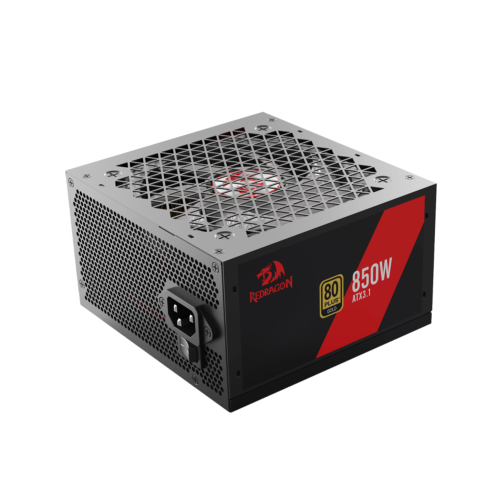Redragon RGPS-Air 850 Watt 80+ Gold Fully Modular PSU, ATX 3.1 & PCIe 5.1
12V-2x6 Cable for RTX 40/50 Series, Main Japanese Capacitors, Active PFC Power, Low-Noise 120mm FDB Fan, Durable Flat Cables