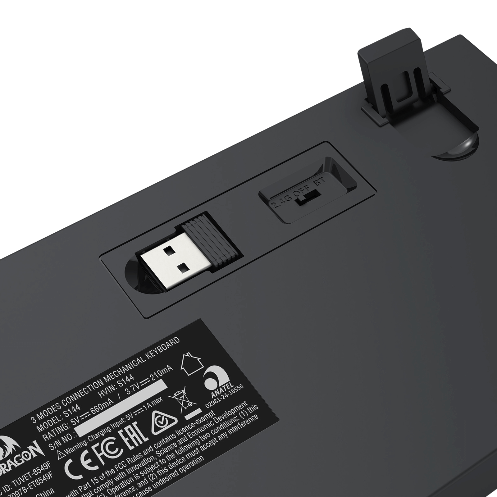 Redragon S144 Gaming Keyboard & Mouse Combo, 60% K617 Tri-Mode Wireless RGB Mechanical Keyboard and 7200 DPI Wireless Gaming Mouse Bundle, Convenient Shared Dongle