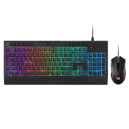 Redragon S151 Gaming Keyboard & Mouse Combo, 104 Keys K525 Wired RGB Membrane Keyboard and 10000 DPI Wired M616 Gaming Mouse Bundle