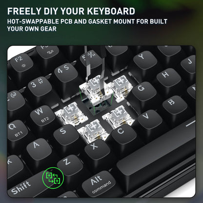 Redragon S163 3-Mode Wilreess Gaming Keyboard & Mouse Combo, 108 Keys K689 PRO RGB Gasket Keyboard and 8000 DPI M693 Gaming Mouse Bundle