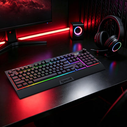 Redragon K525 PRO RGB Wireless Membrane Gaming Keyboard, Screen + Knob
3-Mode Linear Mechanical-Feel Switch, 4 Extra On-Board Macro Keys, Dedicated Media & Display Control, Ergonomic Wrist Rest