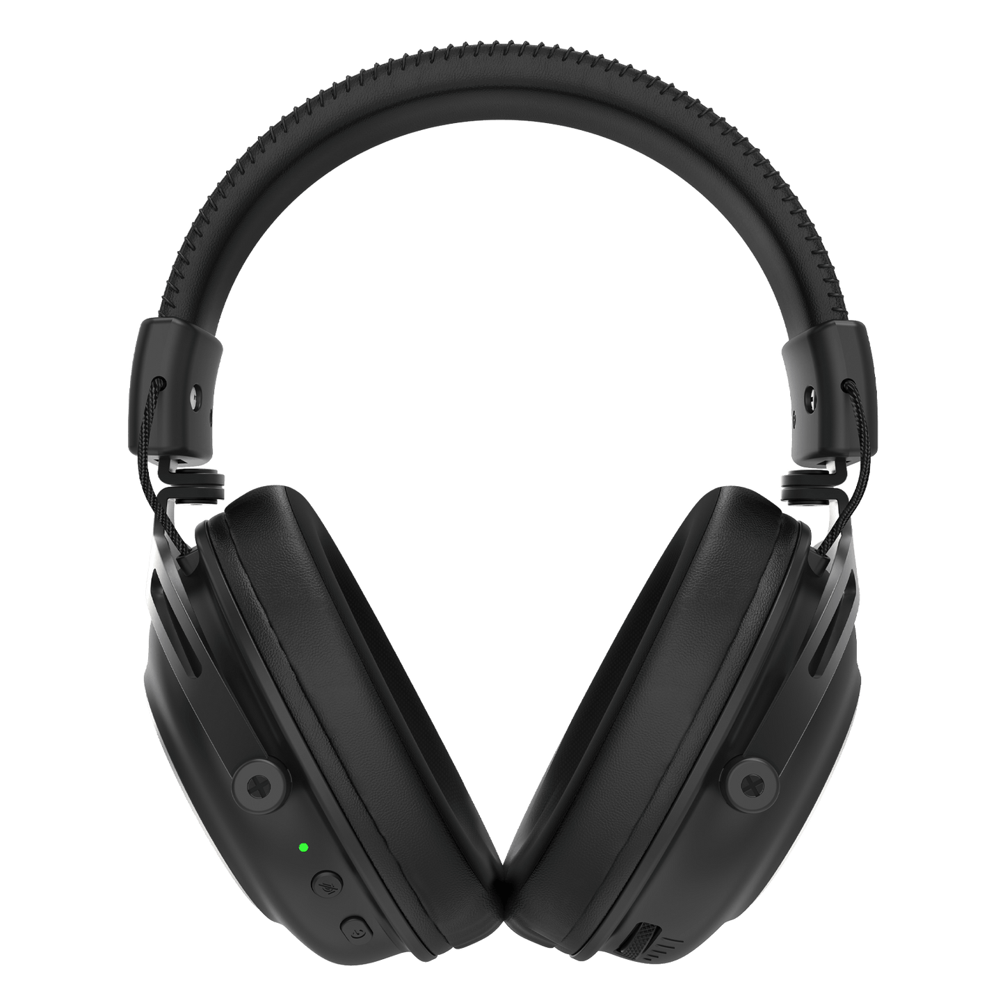 Redragon TITAN H894, Black over-ear wireless headphones shown from the front on a plain white background.