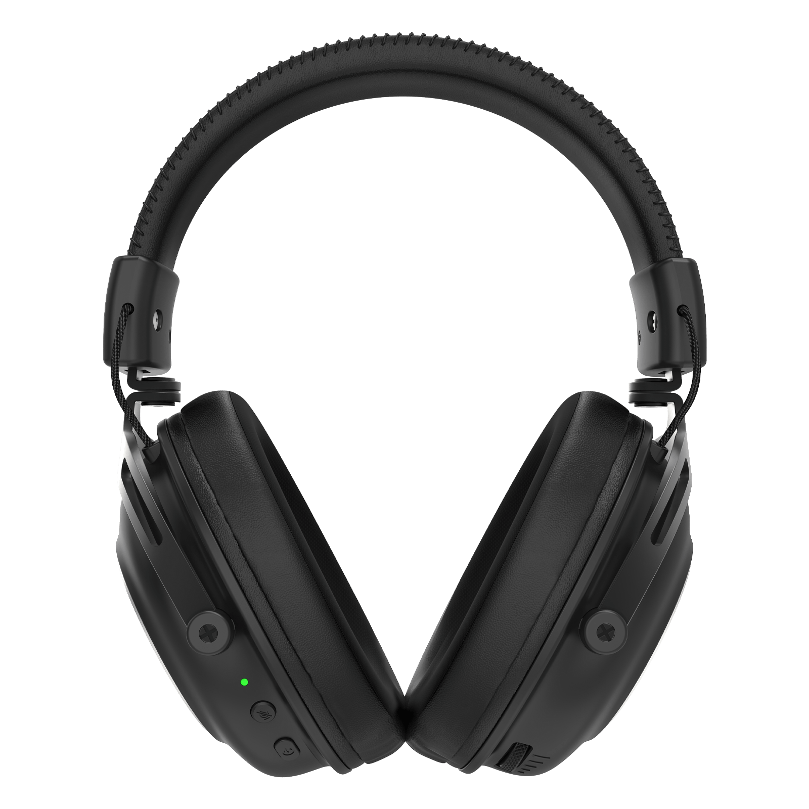 Redragon TITAN H894, Black over-ear wireless headphones shown from the front on a plain white background.