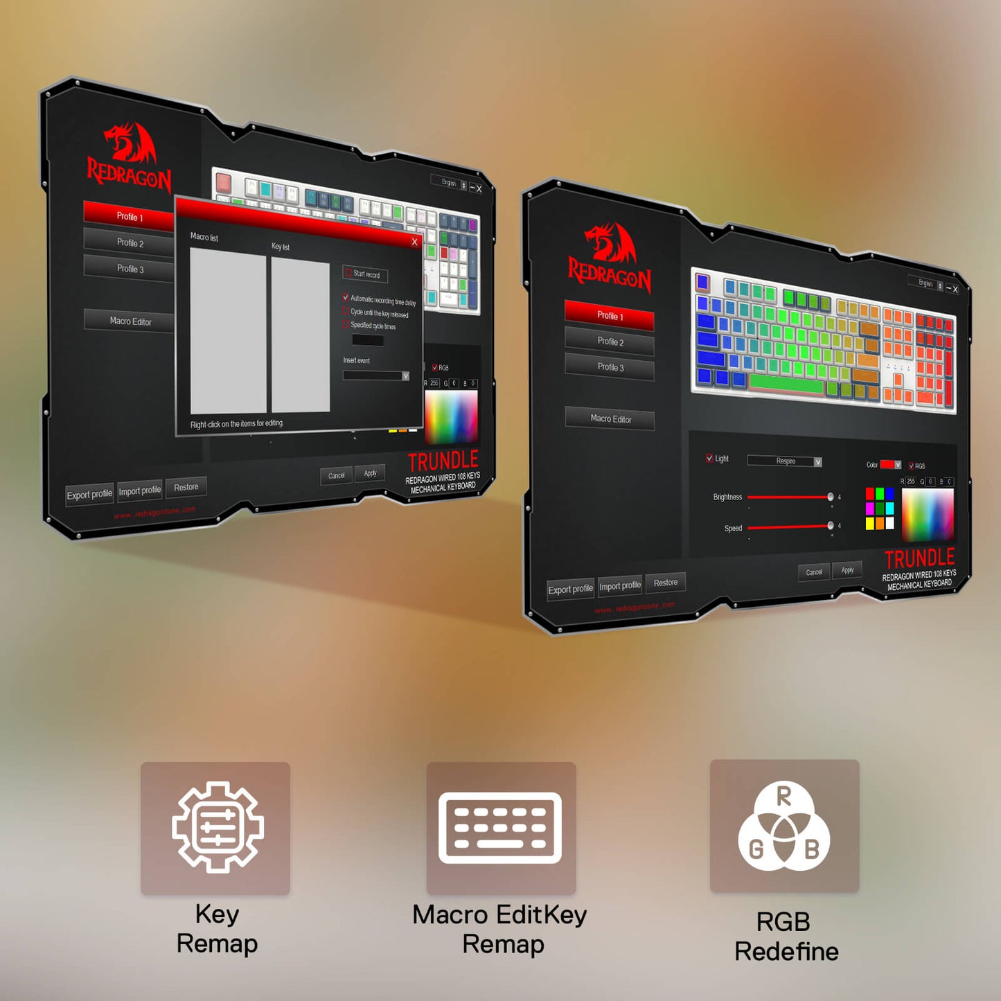 Redragon K668 Xmas Wired Gasket RGB Gaming Keyboard, 108 Keys Mechanical Keyboard w/Extra 4 Hotkeys, Upgraded Hot-swappable Socket, Sound Absorbing Foam, Christmas Gingerbread Man Themed Cute Keycaps