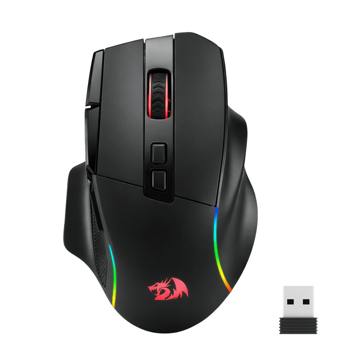 Redragon M925 PRO Wireless Gaming Mouse, 26,000 Max DPI Optical RGB Mice with 10 Programmable Buttons, Hyper-Fast Scroll, Software Supports DIY Keybinds & DPI, Black | show