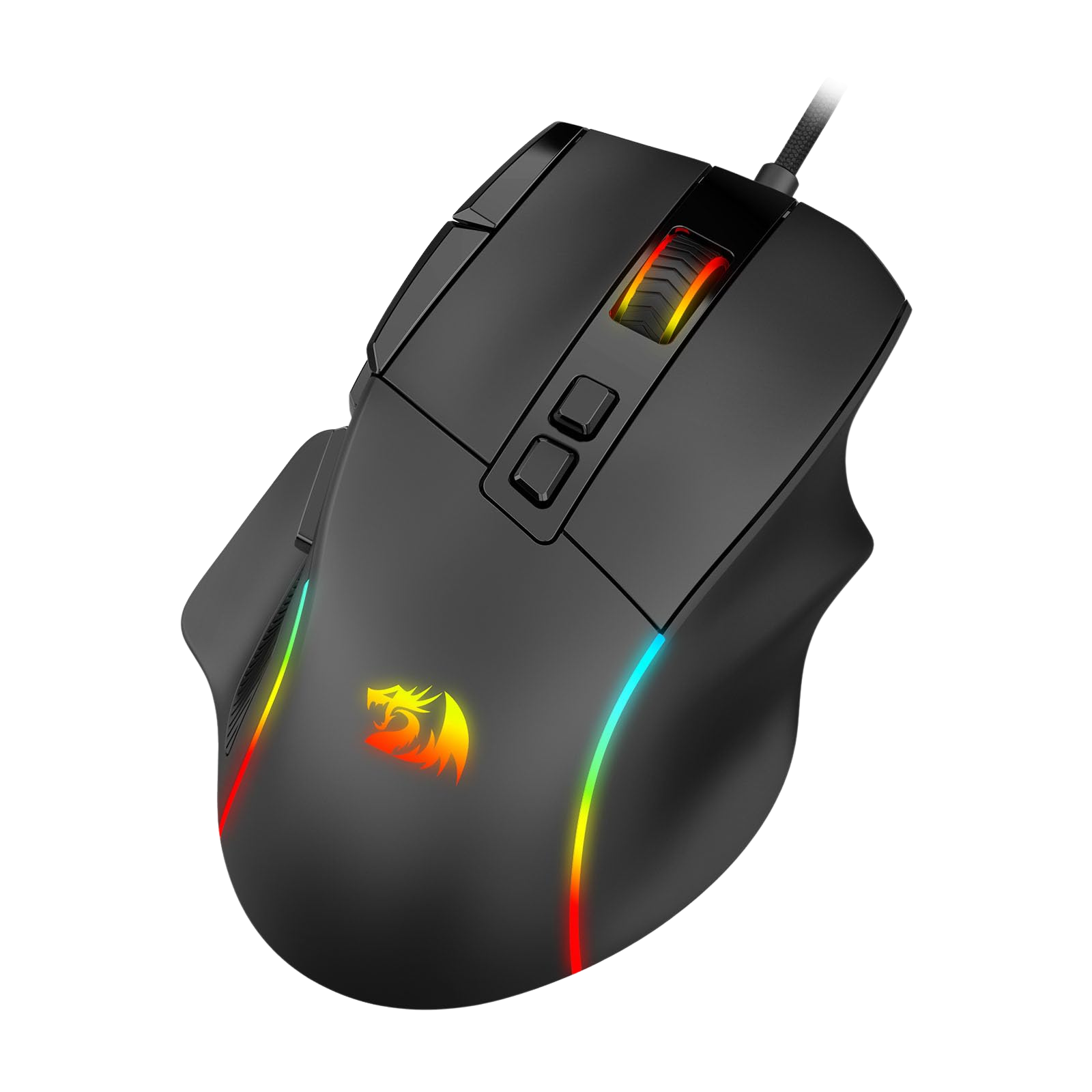 Redragon M925 Wired Gaming Mouse, 24,000 Max DPI Optical Gaming Mouse with 10 Programmable Buttons, Ergonomic Natural Grip Build, Software Supports DIY Keybinds & DPI, Black