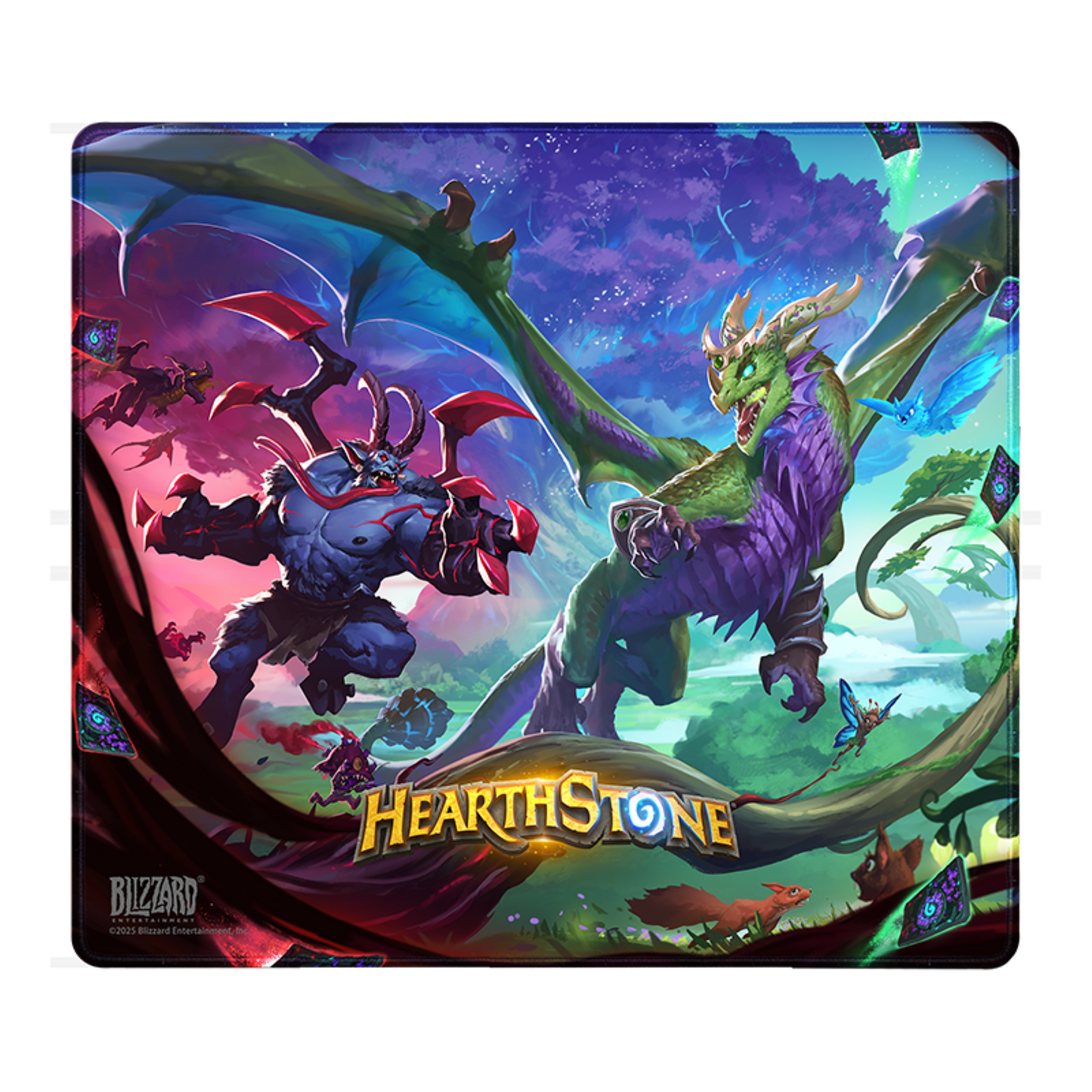 Mouse pad with Hearthstone characters and artwork on a white background  | show