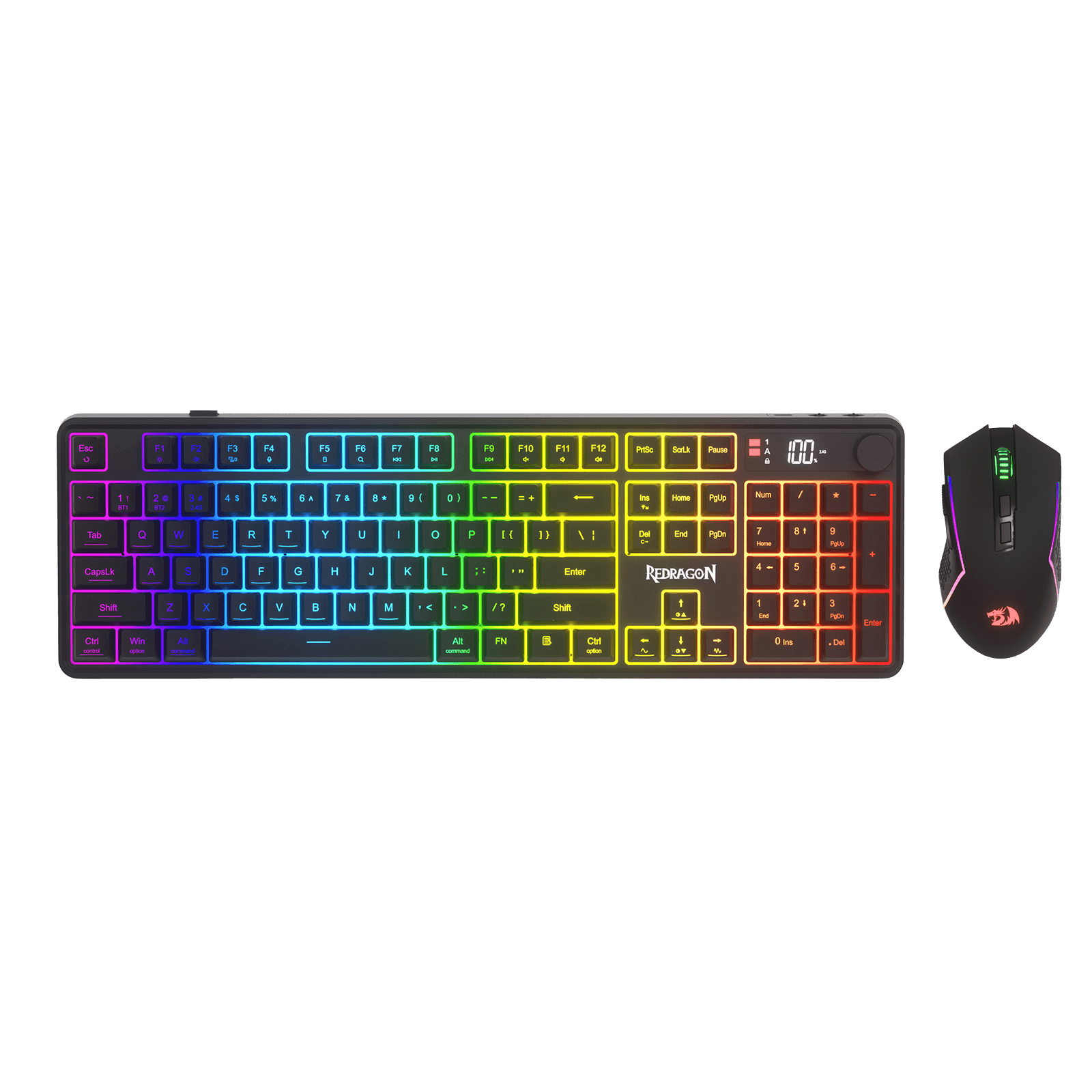 Redragon Wireless K526 PRO Membrane Keyboard & M693 PRO Gaming Mouse Combo