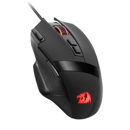 Redragon M619 RGB Gaming Mouse, 12800 DPI Wired Optical Mouse with 8 Programmable Buttons & Ergonomic Natural Grip Build, Software Supports DIY Keybinds