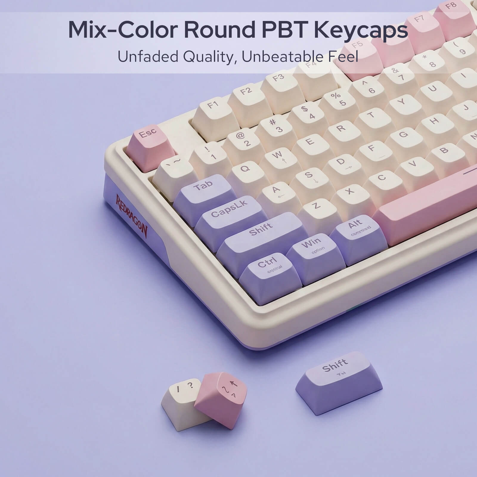 Redragon K768 PRO 100 Keys Wireless Gasket RGB Gaming Keyboard, Massive 8000 mAh PBT Mechanical Keyboard w/Hot-Swap Socket, Dedicated Knob Control & 5-Layer Noise Dampening, Custom Yolk Linear Switch