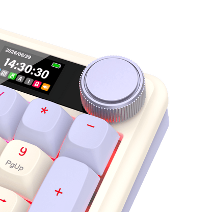 Redragon K768 PRO Wireless 100-Key Gasket Gaming Keyboard, Screen & Knob | Easy-Control LED Info Display + 8000mAh