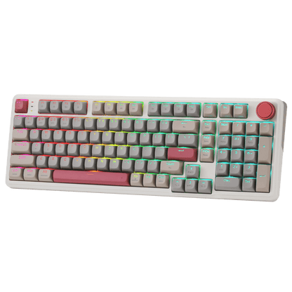 Gasket RGB Gaming Keyboard, Massive 8000 mAh PBT Mechanical Keyboard w/Hot-Swap Socket, Dedicated Knob Control & 5-Layer Noise Dampening, Custom Yolk Linear Switch | show