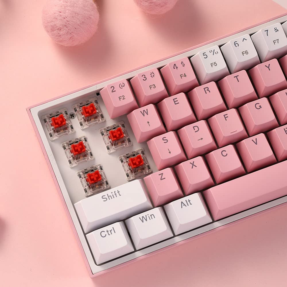 FIZZ K617 60 White & Pink Mechanical keyboard, image 9 of 12 - enlarged view
