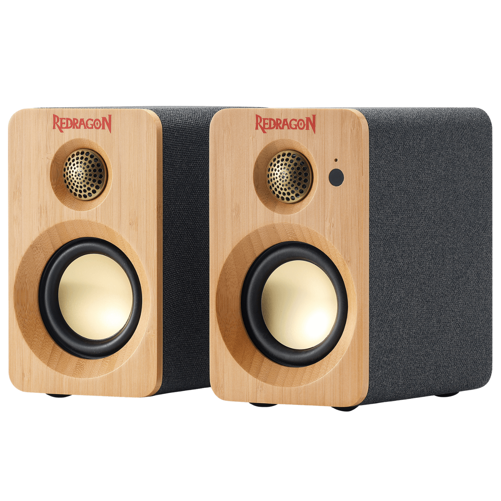 Redragon GS818 Multimedia Speaker, 60W Peak 2.0 Desktop Computer Speakers, Bluetooth 5.3, USB-C & AUX Input, 1" Tweeter & 3" Mid Bass, Easy-Access Control, Compact Desktop Speaker