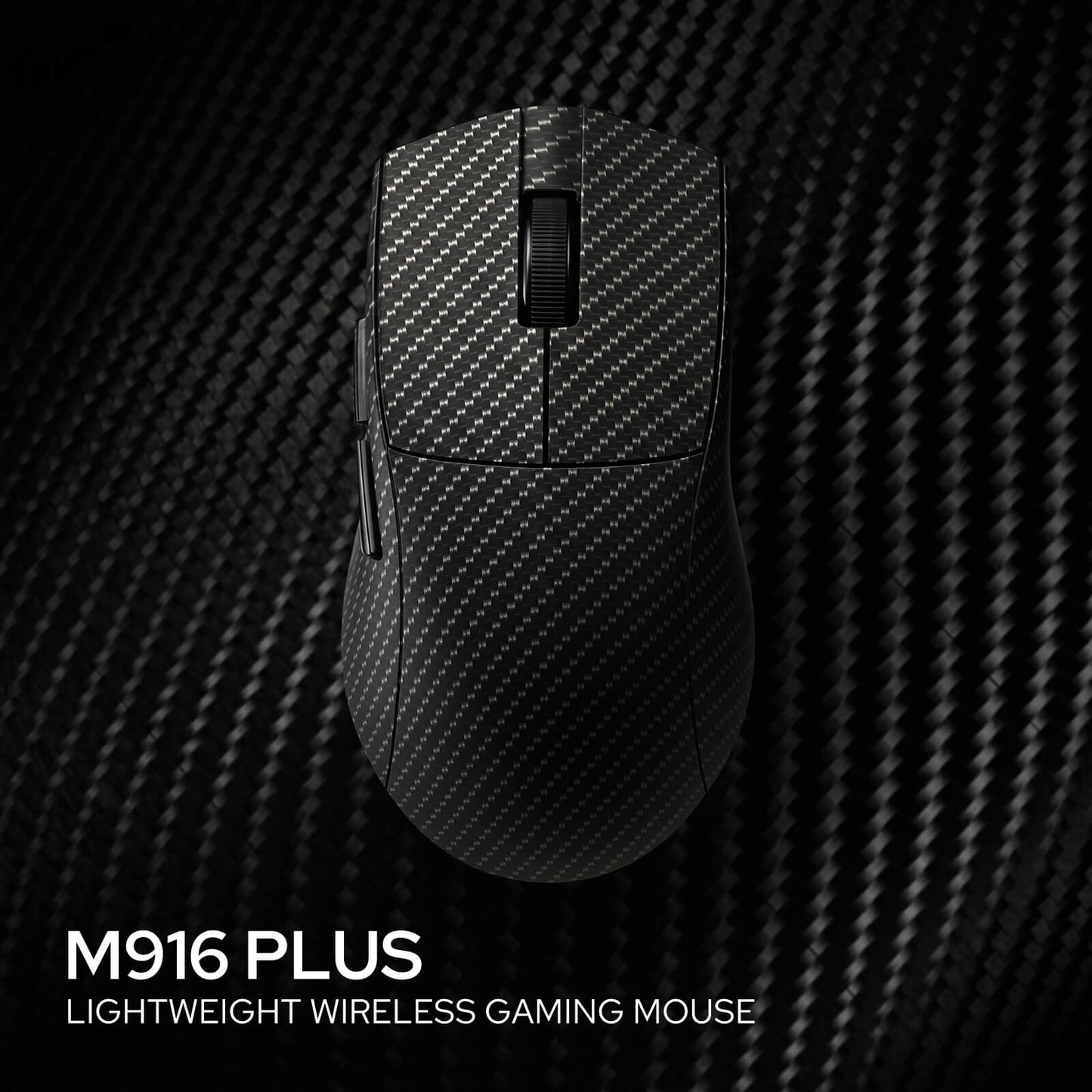Redragon M916 Plus Carbon Fiber Tri-Mode Gaming Mouse, 49G Ultra-Light 45K DPI Mouse w/Ergonomic Natural Grip Build, Full Programmable Buttons, Software Supports DIY Keybinds & DPI