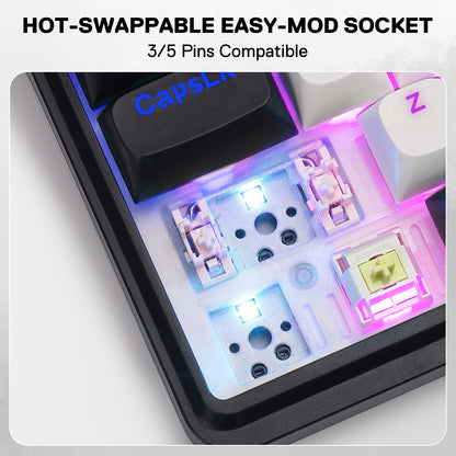 Redragon ANTONIUM K745 PRO 108 Keys Wireless Gasket Mechanical Keyboard, Black