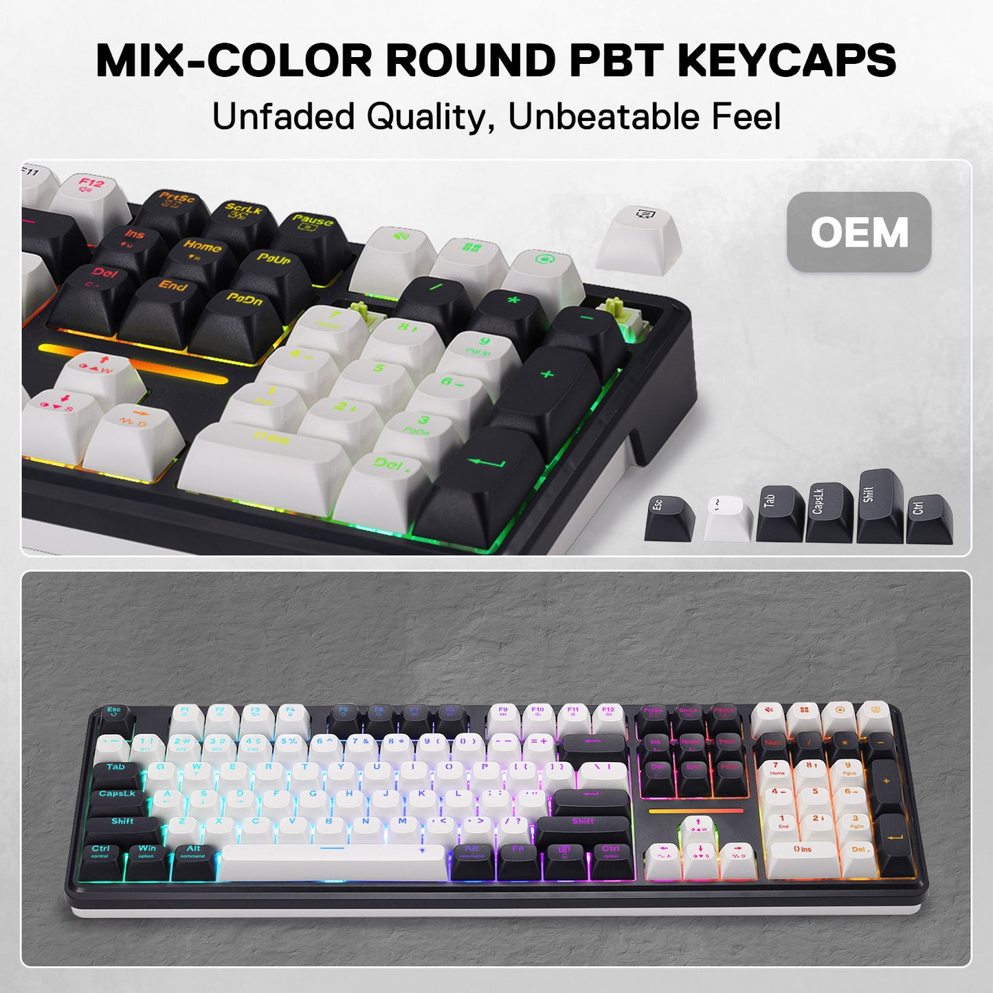 Redragon ANTONIUM K745 PRO 108 Keys Wireless Gasket Mechanical Keyboard, Black