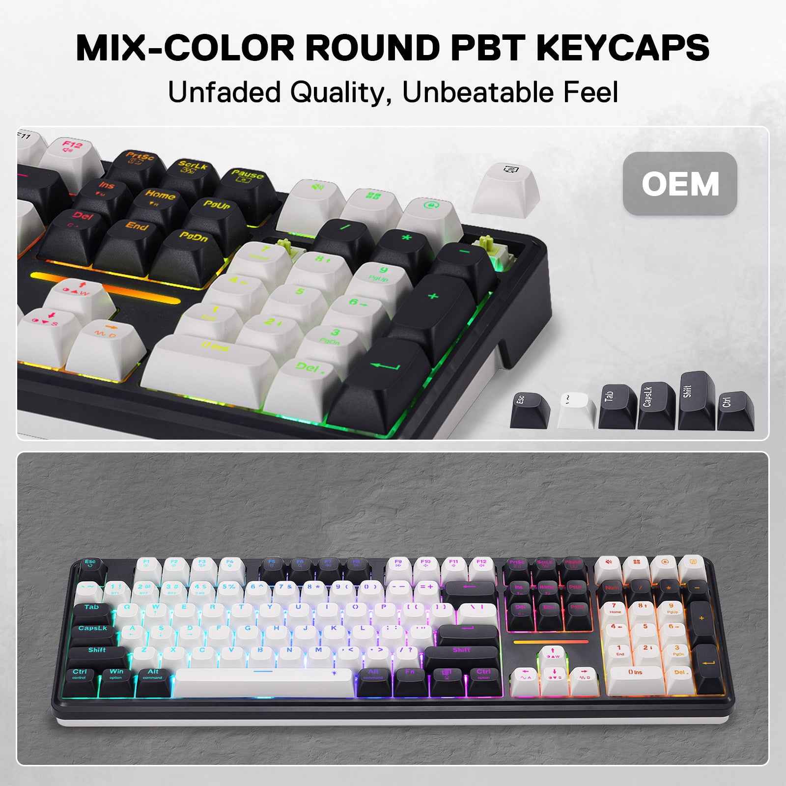 Redragon ANTONIUM K745 PRO 108 Keys Wireless Gasket Mechanical Keyboard, Black