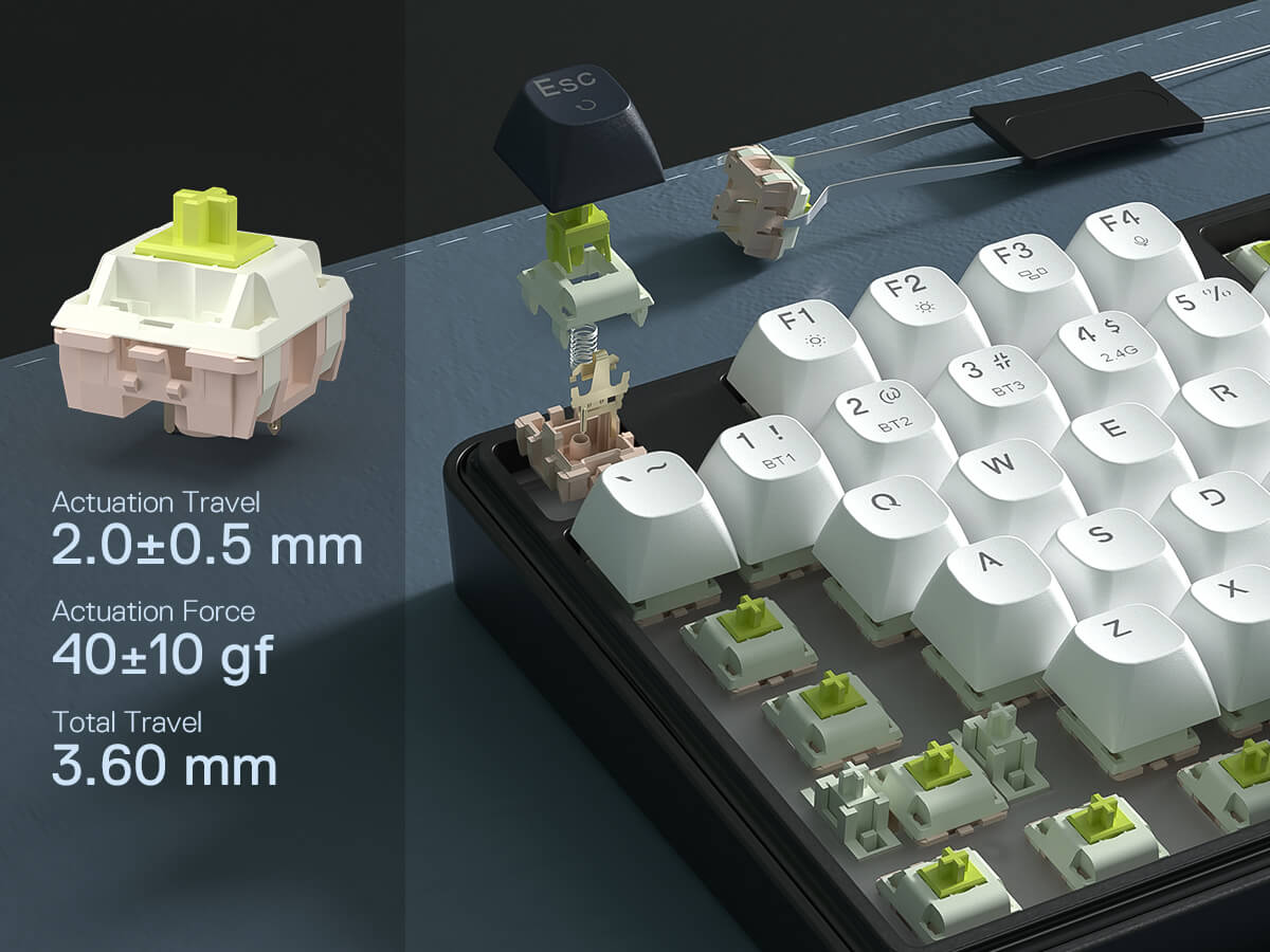Redragon K761 PRO mechanical keyboard With thick-lubed custom linear switches