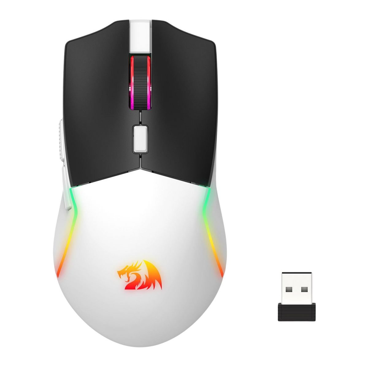 Redragon M730 PRO Wireless Lightweight RGB Gaming Mouse 10000 DPI
Cable-Free 0 Delay, Redefine Keybinding Macro, Vibing Backlight, Ergonomic Grip Body Comfort, White & Black | show