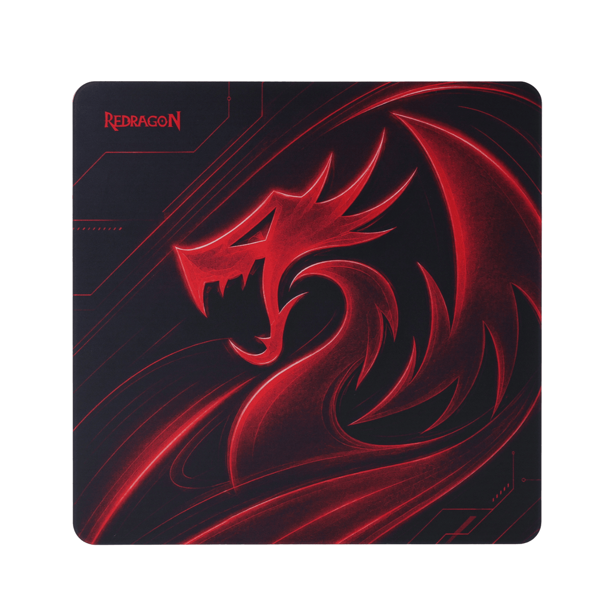 Redragon PG1M Glass Mouse Pad - Ultra-Smooth Precision Surface with Non-Slip Base, Easy to Clean, Hard Mousepad for Gaming - 11.8 x 11.8 x 0.15 inches, Red
