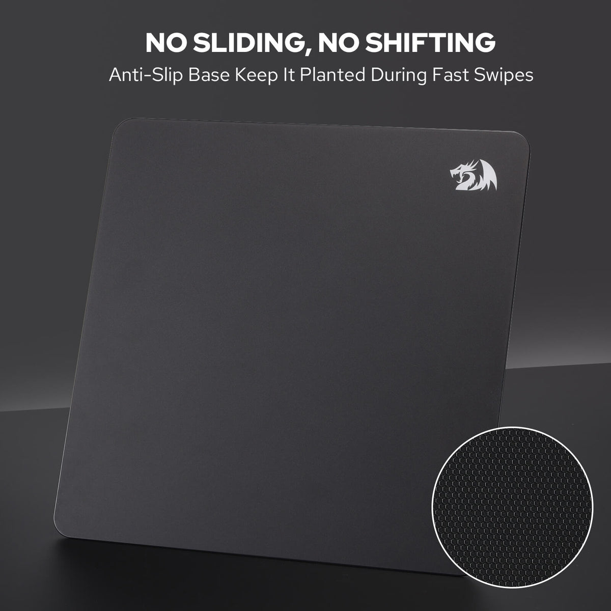 Redragon PG1M Glass Mouse Pad -  Non-Slip Base,