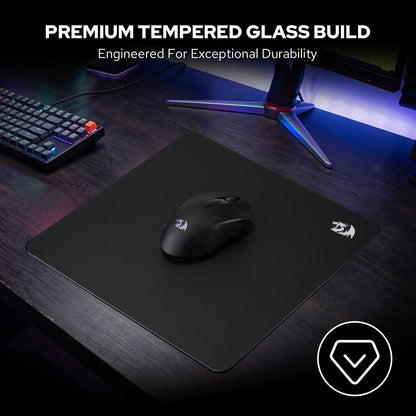 Redragon PG1M Glass Mouse Pad -'PREMIUM TEMPERED GLASS BUILD' 