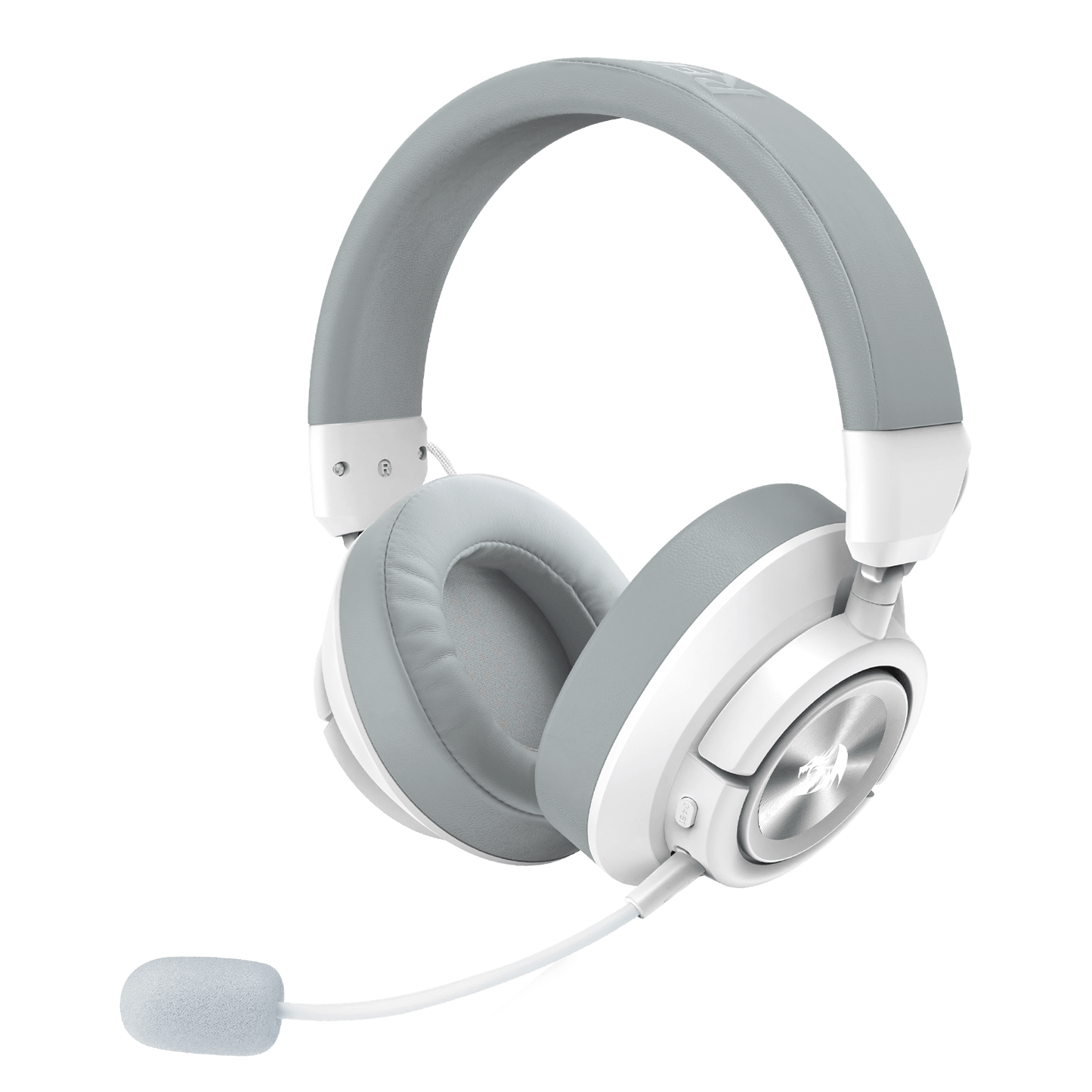 Redragon H889 Wireless Gaming Headset, 4 Connection Modes 2.4G/BT/3.5mm/USB, 53mm Drivers, Spatial Audio, 7.1 Surround Sound, Detachable Mic, Compatible with PC/PS5/PS4/NS/Xbox One/Phone, White