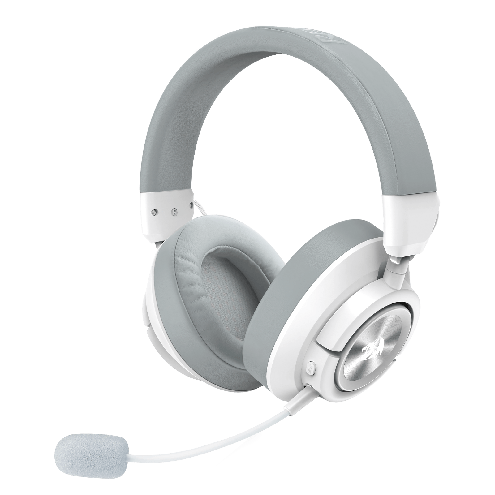 Redragon H889 Wireless Gaming Headset, 4 Connection Modes 2.4G/BT/3.5mm/USB, 53mm Drivers, Spatial Audio, 7.1 Surround Sound, Detachable Mic, Compatible with PC/PS5/PS4/NS/Xbox One/Phone, White