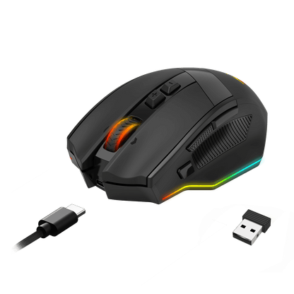 Redragon M923 PRO 3-Mode RGB Gaming Mouse, Optical Ergonomic Gamer Mouse with Max 24,000DPI, Pro Precision Sensor SG8960, 8 Macro Buttons, Software Supported 