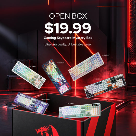 Redragon Mystery Box with randomly selected open-box products, $19.99 Keyboard...
