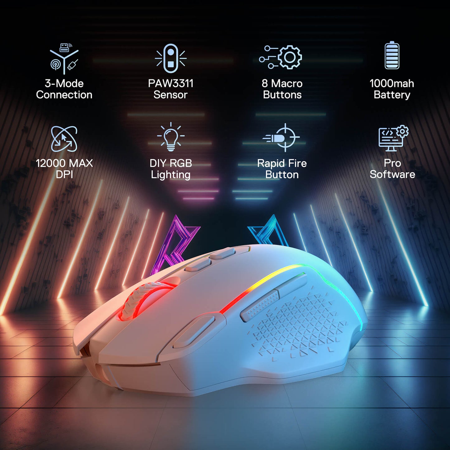 Redragon M810 Pro Wireless Gaming Mouse 
