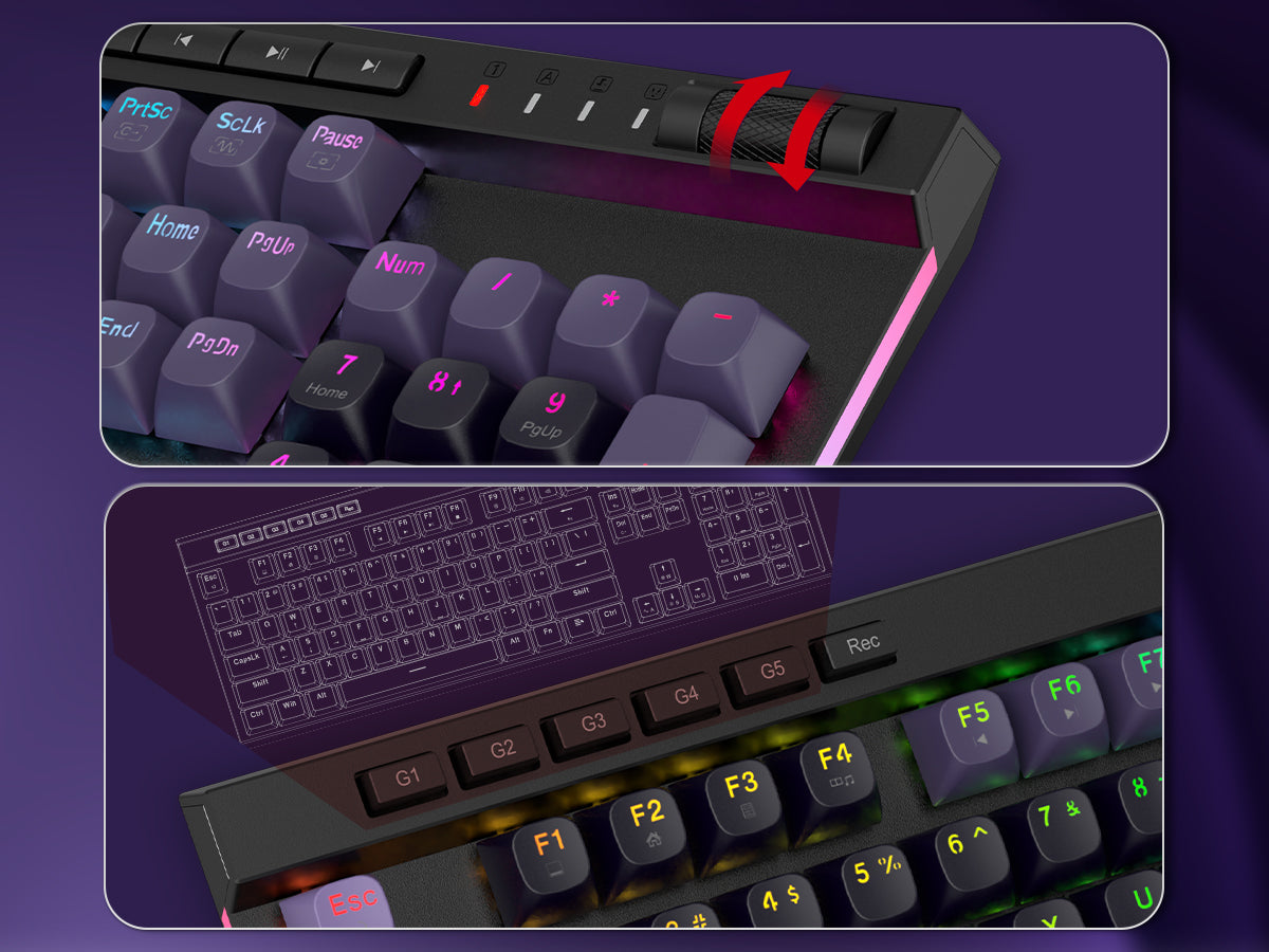 Redragon 
VATA K580 HE (Magnetic Hall Effect Keyboard), colored keycaps, and RGB backlighting 