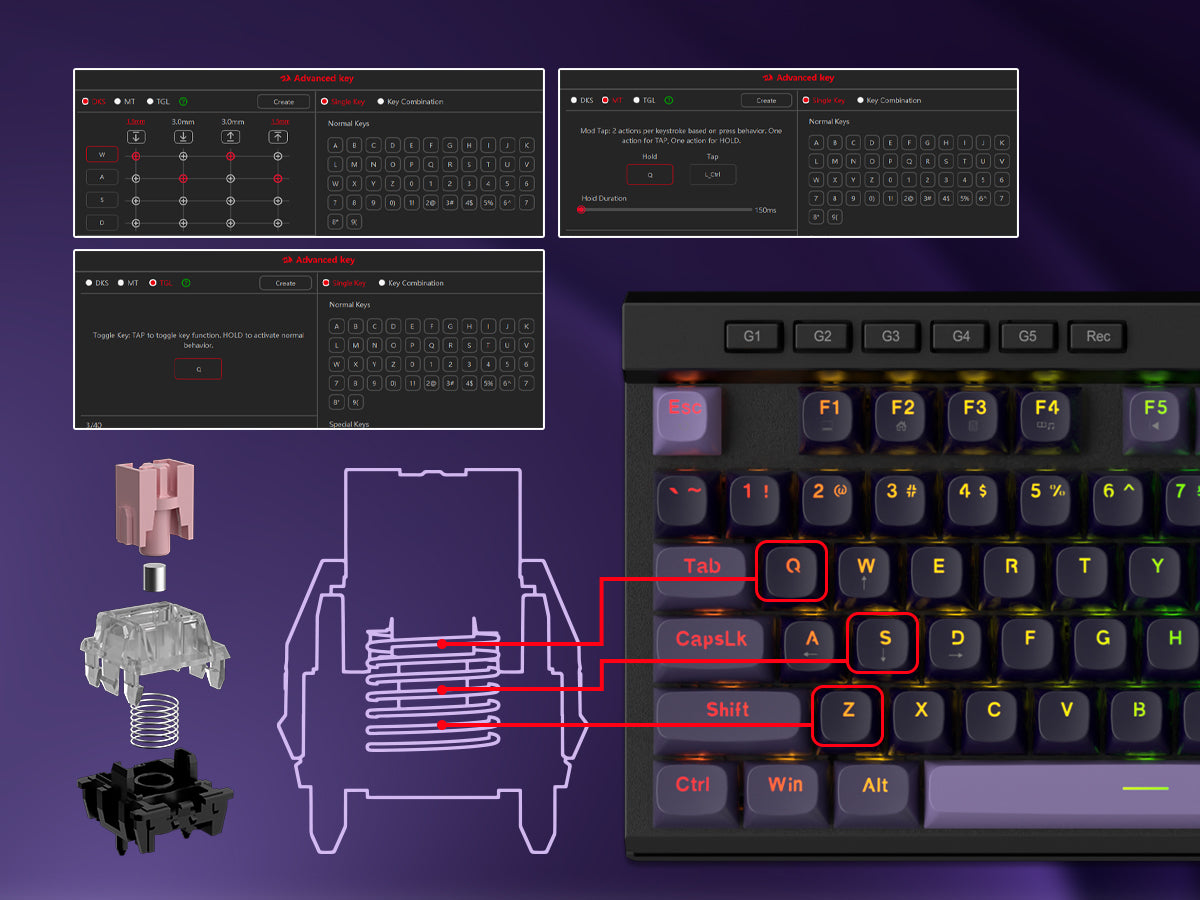 
VATA K580 HE (Magnetic Hall Effect Keyboard); Dedicated Media Controls
